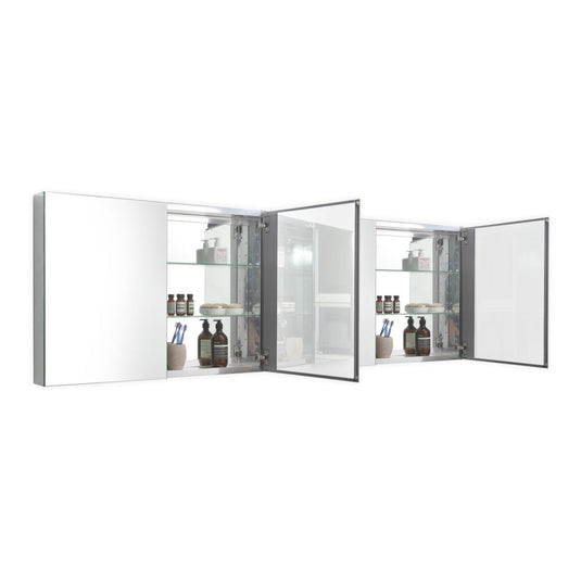 80" Wide Mirrored Medicine Cabinet-Bathroom & More | High Quality from Coozify