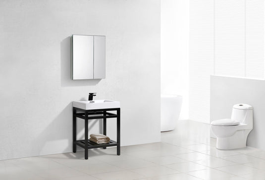 Cisco 24" Stainless Steel Console Bathroom Vanity With White Acrylic Sink-Bathroom & More | High Quality from Coozify