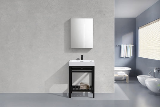 Cisco 24" Stainless Steel Console Bathroom Vanity With White Acrylic Sink-Bathroom & More | High Quality from Coozify