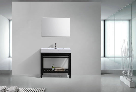 Cisco 36" Stainless Steel Console Bathroom Vanity With White Acrylic Sink-Bathroom & More | High Quality from Coozify