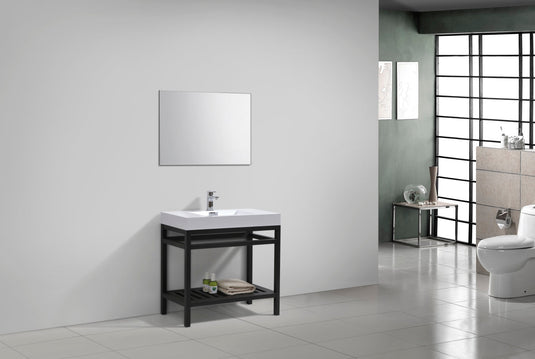 Cisco 36" Stainless Steel Console Bathroom Vanity With White Acrylic Sink-Bathroom & More | High Quality from Coozify