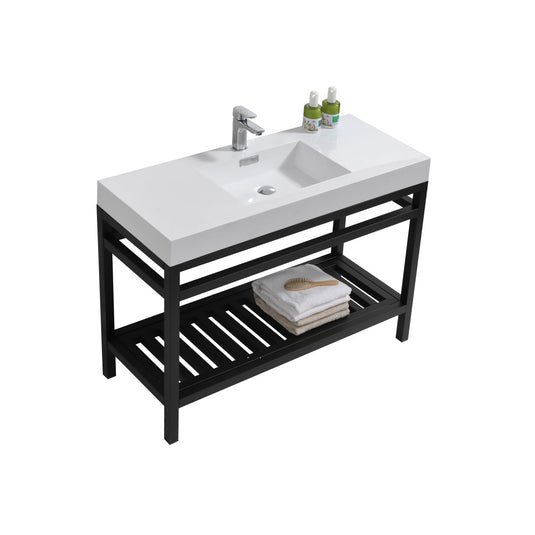 Cisco 48" Stainless Steel Console Bathroom Vanity With White Acrylic Sink-Bathroom & More | High Quality from Coozify
