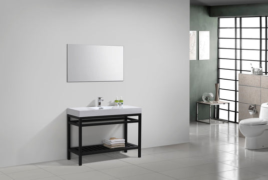 Cisco 48" Stainless Steel Console Bathroom Vanity With White Acrylic Sink-Bathroom & More | High Quality from Coozify