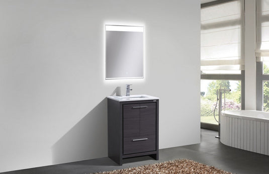 Dolce 24" Floor Mount Bathroom Vanity With White Quartz Countertop With 2 Doors And 1 Drawer AD624-Bathroom & More | High Quality from Coozify