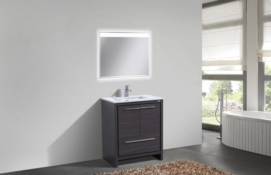 Dolce 30" Floor Mount Bathroom Vanity With White Quartz Countertop With 2 Doors And 1 Drawer AD630-Bathroom & More | High Quality from Coozify