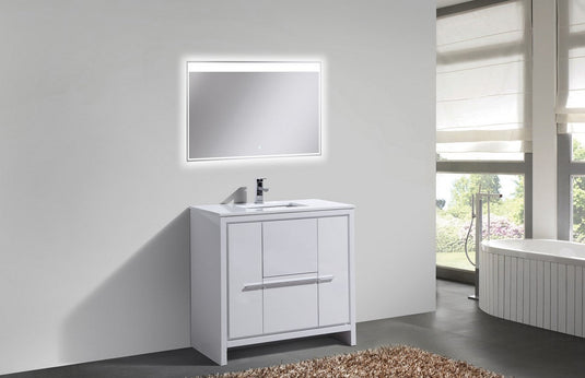 Dolce 36" Floor Mount Bathroom Vanity With Quartz Countertop With 2 Doors And 2 Drawers AD636-Bathroom & More | High Quality from Coozify