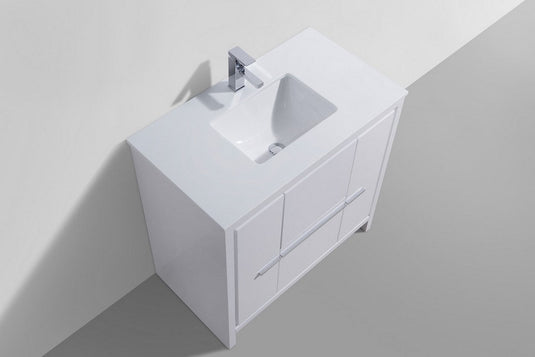 Dolce 36" Floor Mount Bathroom Vanity With Quartz Countertop With 2 Doors And 2 Drawers AD636-Bathroom & More | High Quality from Coozify