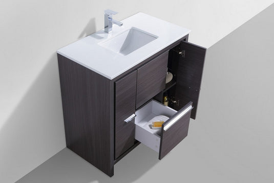 Dolce 36" Floor Mount Bathroom Vanity With Quartz Countertop With 2 Doors And 2 Drawers AD636-Bathroom & More | High Quality from Coozify