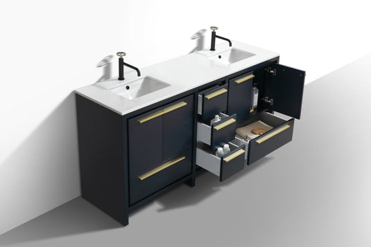 Dolce 72″ Modern Bathroom Vanity With Quartz Countertop-Bathroom & More | High Quality from Coozify