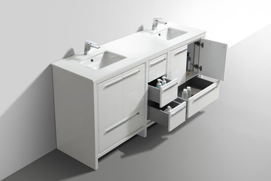 Dolce 72″ Modern Bathroom Vanity With Quartz Countertop-Bathroom & More | High Quality from Coozify