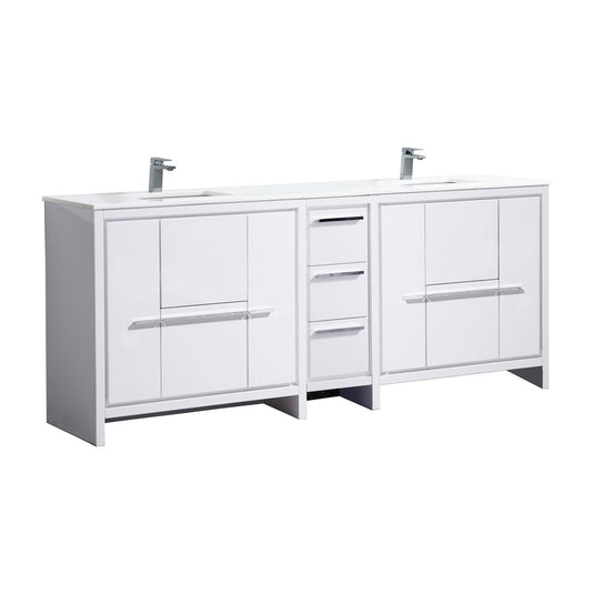 Dolce 84″ Modern Bathroom Vanity With Quartz Countertop-Bathroom & More | High Quality from Coozify
