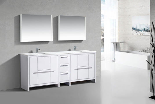 Dolce 84″ Modern Bathroom Vanity With Quartz Countertop-Bathroom & More | High Quality from Coozify