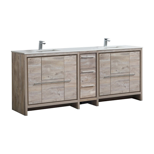 Dolce 84″ Modern Bathroom Vanity With Quartz Countertop-Bathroom & More | High Quality from Coozify