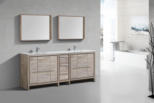 Dolce 84″ Modern Bathroom Vanity With Quartz Countertop-Bathroom & More | High Quality from Coozify