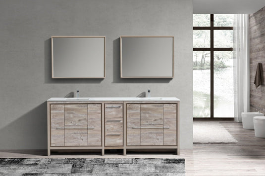Dolce 84″ Modern Bathroom Vanity With Quartz Countertop-Bathroom & More | High Quality from Coozify