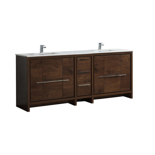 Dolce 84″ Modern Bathroom Vanity With Quartz Countertop-Bathroom & More | High Quality from Coozify