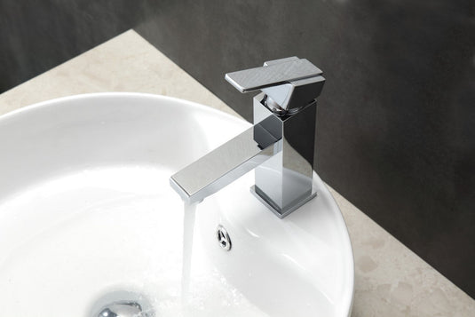 Aqua Piazza Single Lever Bathroom Vanity Faucet Chrome-Bathroom & More | High Quality from Coozify
