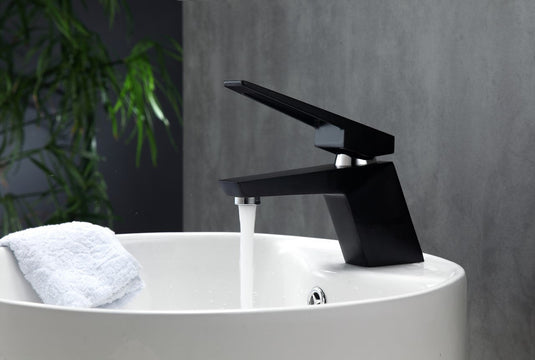 Aqua Siza Single Lever Modern Bathroom Vanity Faucet – Matte Black-Bathroom & More | High Quality from Coozify