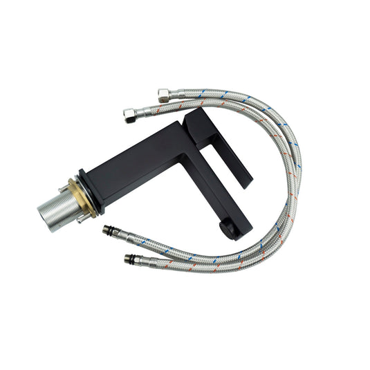 Kubo Single Lever Bathroom Vanity Faucet – Matte Black-Bathroom & More | High Quality from Coozify