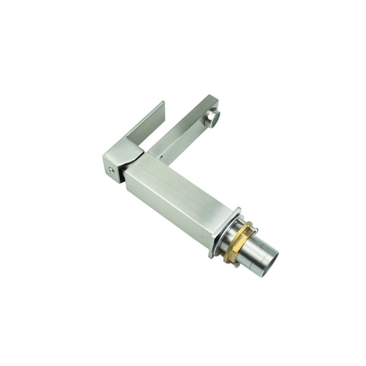 Kubo Single Lever Bathroom Vanity Faucet – Brushed Nickel-Bathroom & More | High Quality from Coozify