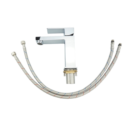 Kubo Single Lever Bathroom Vanity Faucet – Chrome-Bathroom & More | High Quality from Coozify