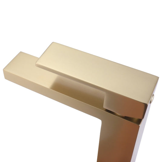 Kubo Single Lever Bathroom Vanity Faucet – Brushed Gold-Bathroom & More | High Quality from Coozify