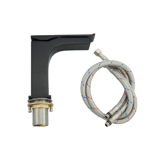 Cascata 6" Single Lever Bathroom Vanity Faucet – Matte Black-Bathroom & More | High Quality from Coozify