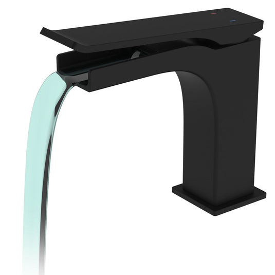 Cascata 6" Single Lever Bathroom Vanity Faucet – Matte Black-Bathroom & More | High Quality from Coozify