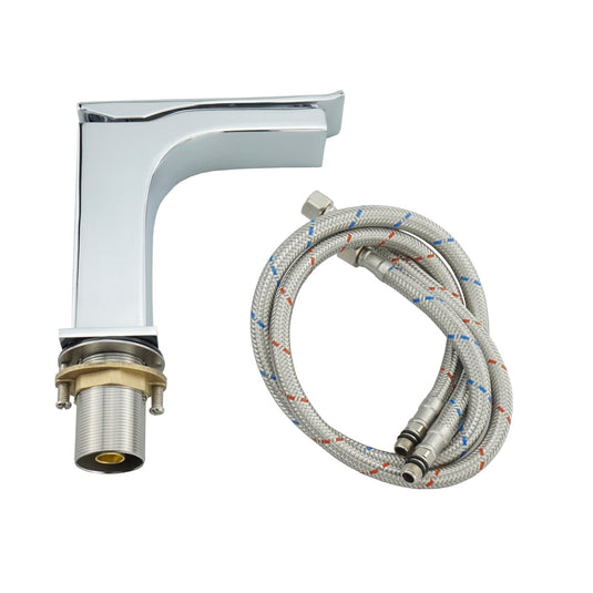 Cascata 6" Single Lever Bathroom Vanity Faucet – Chrome-Bathroom & More | High Quality from Coozify