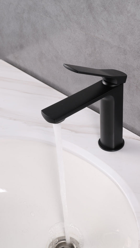 Balli 7" Single Lever Bathroom Vanity Faucet – Matte Black-Bathroom & More | High Quality from Coozify
