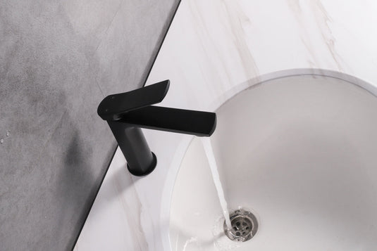 Balli 7" Single Lever Bathroom Vanity Faucet – Matte Black-Bathroom & More | High Quality from Coozify