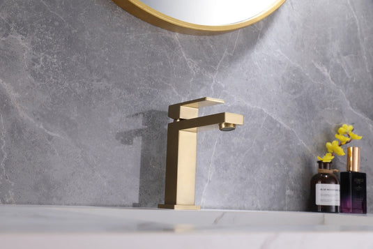Kubo Single Lever Bathroom Vanity Faucet – Brushed Gold-Bathroom & More | High Quality from Coozify