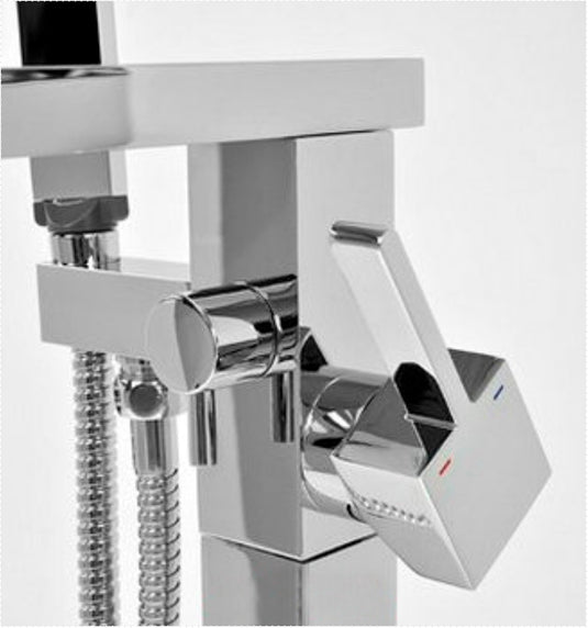 Aqua Squadra Floor Mounted Soaker Bathtub Faucet-Bathroom & More | High Quality from Coozify