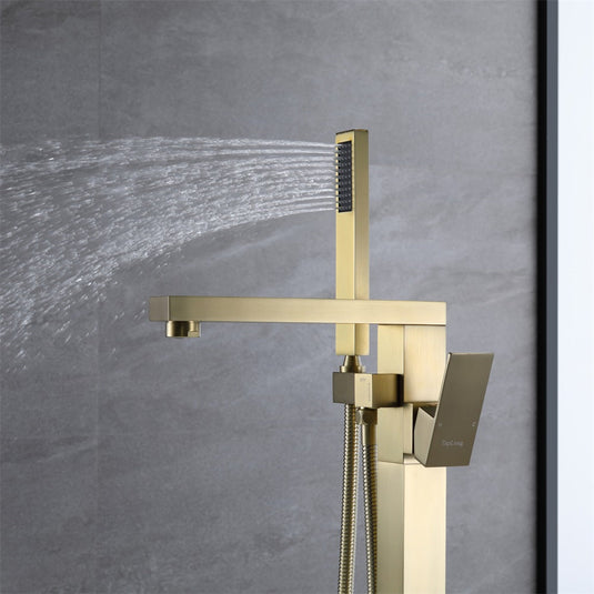 Aqua Squadra Floor Mounted Soaker Bathtub Faucet-Bathroom & More | High Quality from Coozify