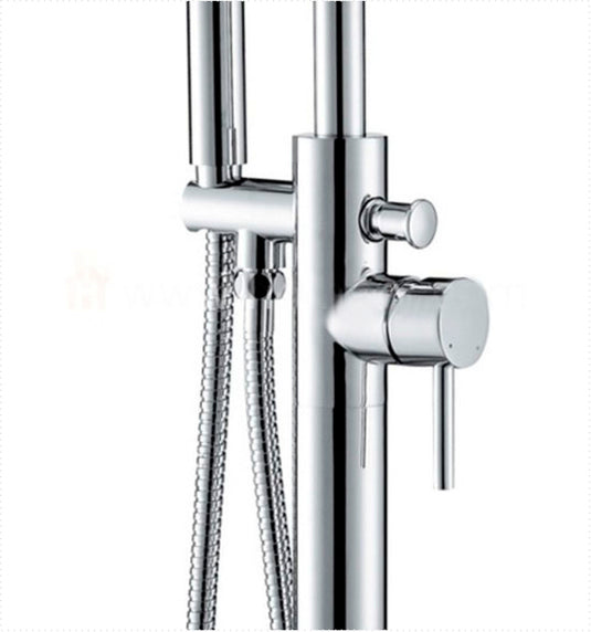 Aqua Ronda Floor Mounted Soaker Bathtub Faucet-Bathroom & More | High Quality from Coozify