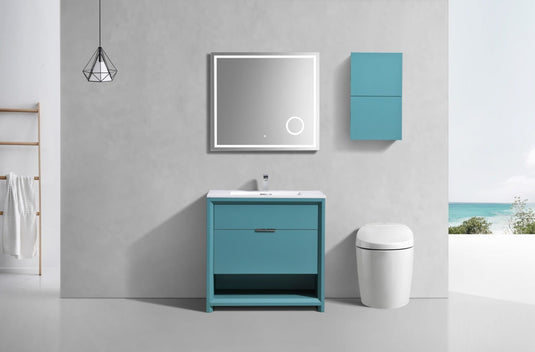 Bliss 14" Wide by 24" High Linen Side Cabinet With One Door-Bathroom & More | High Quality from Coozify