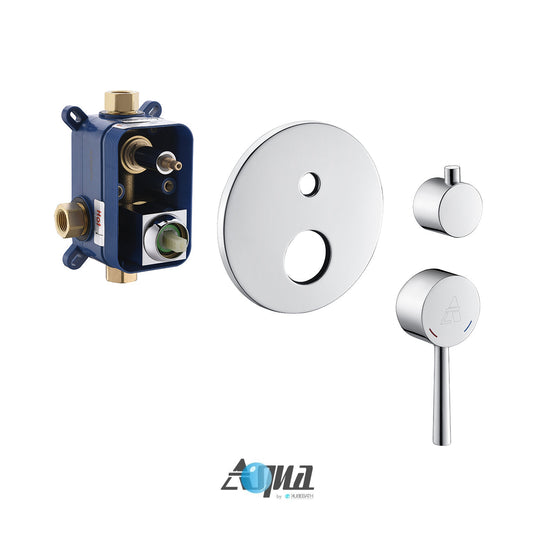Aqua Rondo by Kube Bath 2-way Rough-in Valve With Cover Plate, Handle and Diverter-Bathroom & More | High Quality from Coozify
