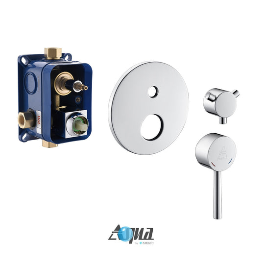 Aqua Rondo Shower Set With Ceiling Mount 8" Rain Shower, Handheld and Tub Filler Chrome-Bathroom & More | High Quality from Coozify