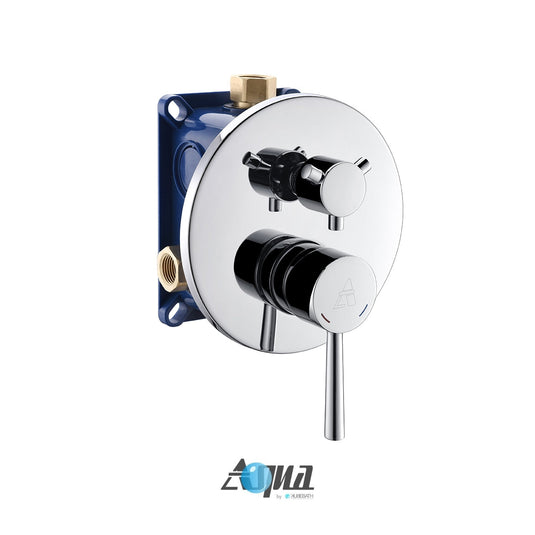 Aqua Rondo by Kube Bath 3-way Rough-in Valve With Cover Plate, Handle and Diverter-Bathroom & More | High Quality from Coozify