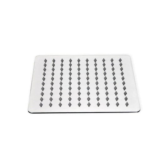 Aqua Piazza 8" Super Slim Square Rain Shower Head - Chrome