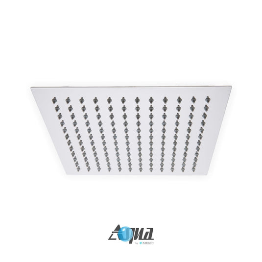 Aqua Piazza Shower Set With 12" Square Rain Shower and 4 Body Jets Chrome-Bathroom & More | High Quality from Coozify
