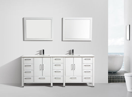 Anziano Bathroom Vanity With White Quartz Countertop and Undermount Sink-Bathroom & More | High Quality from Coozify