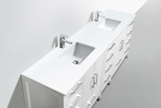 Anziano Bathroom Vanity With White Quartz Countertop and Undermount Sink-Bathroom & More | High Quality from Coozify