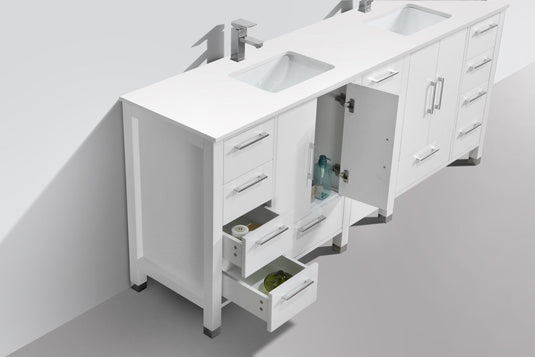 Anziano Bathroom Vanity With White Quartz Countertop and Undermount Sink-Bathroom & More | High Quality from Coozify