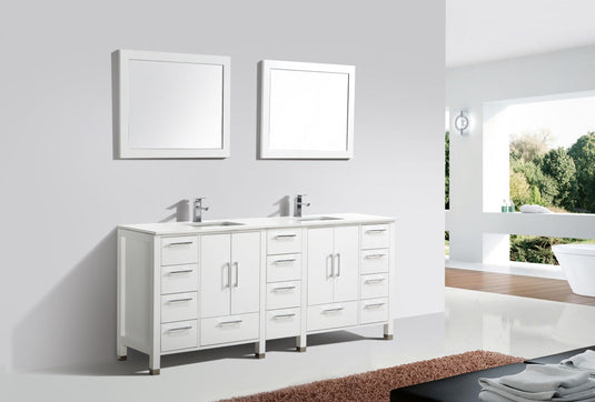 Anziano Bathroom Vanity With White Quartz Countertop and Undermount Sink-Bathroom & More | High Quality from Coozify
