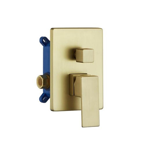 Aqua Piazza Gold Shower Set W/ 12″ Square Rain Shower and Handheld-Bathroom & More | High Quality from Coozify