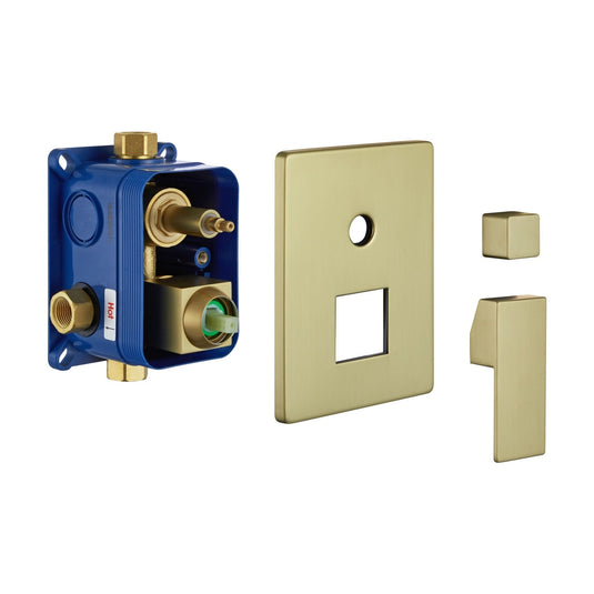 Aqua Piazza Shower Set With 8" Square Rain Shower, Tub Filler and Handheld - WR200TFHH3V-Bathroom & More | High Quality from Coozify