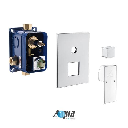 Aqua Piazza Shower Set With 8" Ceiling Mount Square Rain Shower, Handheld and Tub Filler Chrome-Bathroom & More | High Quality from Coozify