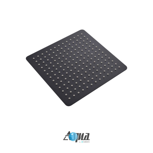 Aqua Piazza Black Shower Set With 12" Square Rain Shower and Tub Filler-Bathroom & More | High Quality from Coozify