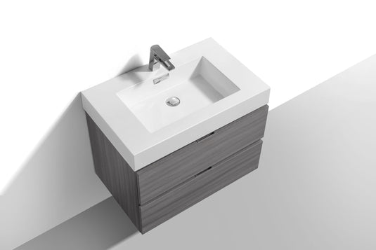 Bliss 30" Wall Mount / Wall Hung Bathroom Vanity With 2 Drawers-Bathroom & More | High Quality from Coozify